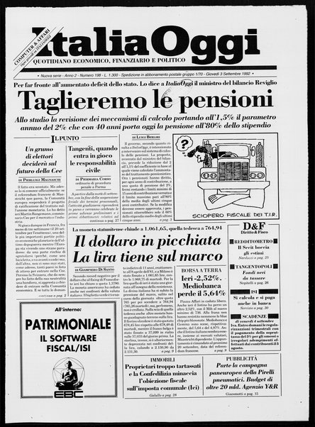 Italia oggi : quotidiano di economia finanza e politica